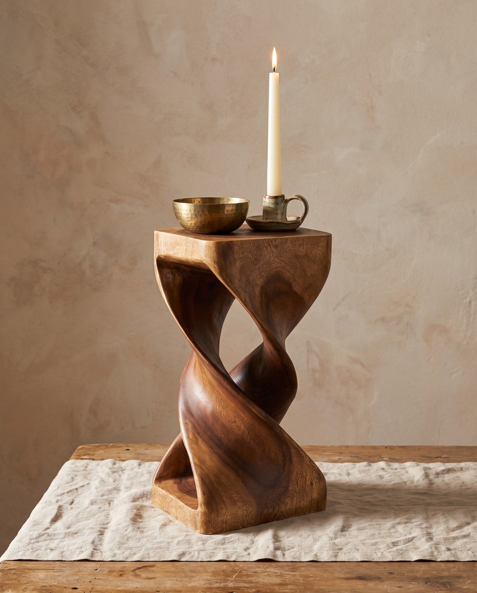 Doppio Rectangular Double Twist Side Table