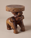 Elefante Carved Elephant Side Table