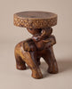 Elefante Carved Elephant Side Table