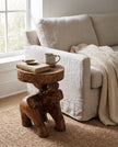 Elefante Carved Elephant Side Table