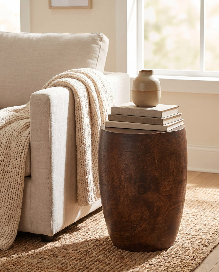 Perno Turned Pedestal Side Table