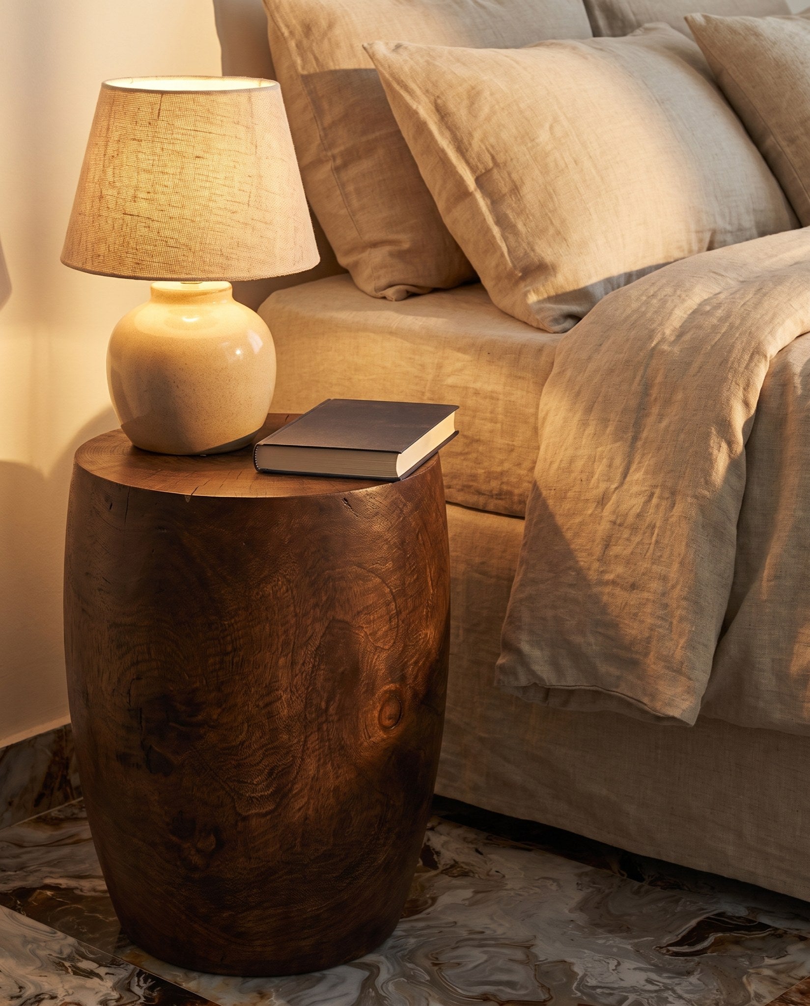 Perno Turned Pedestal Side Table