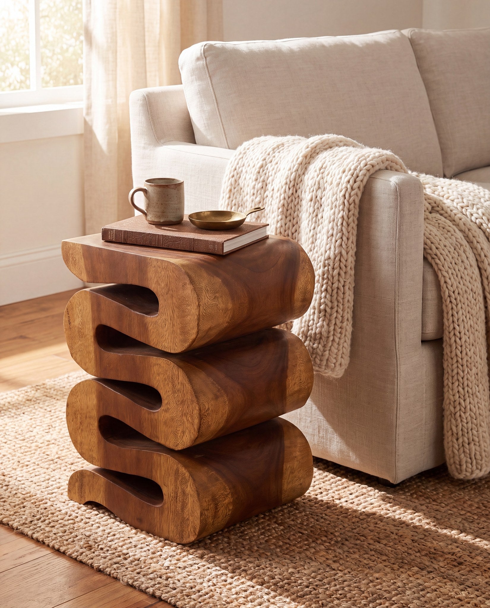 Flusso Wave Twist Side Table