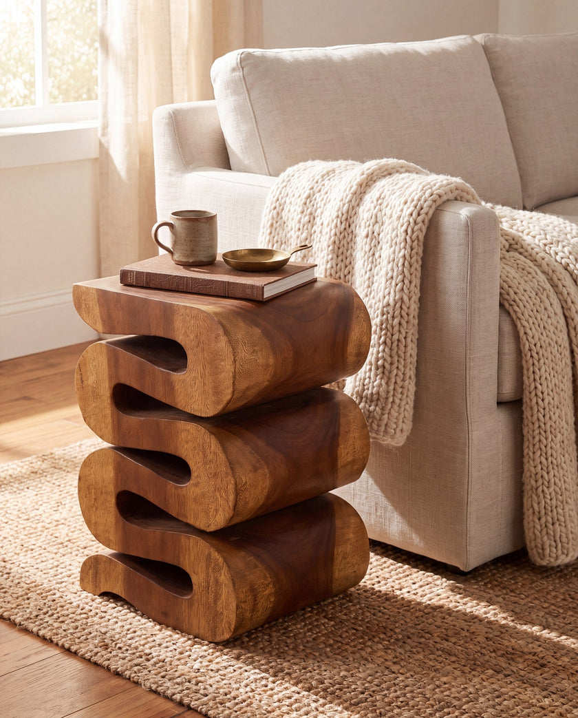 Flusso Wave Twist Side Table