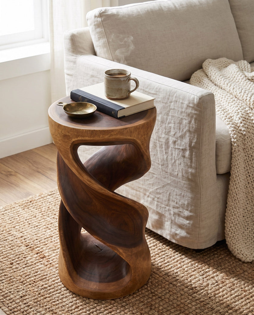 Spirale Round Double Twist Side Table