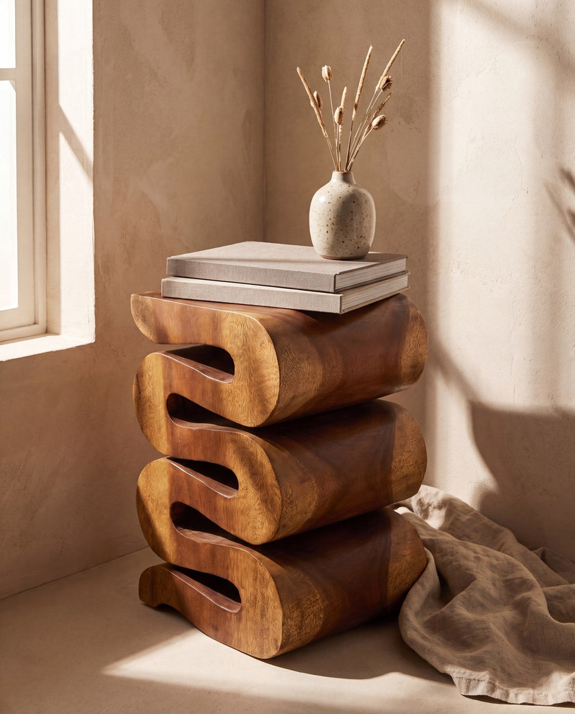 Quadro Square Twist Side Table