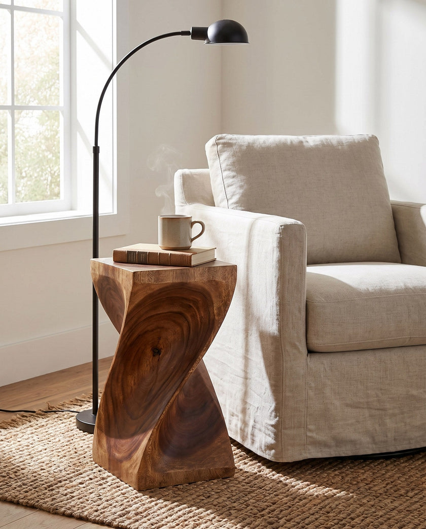 Torsione Single Twist Stool Table